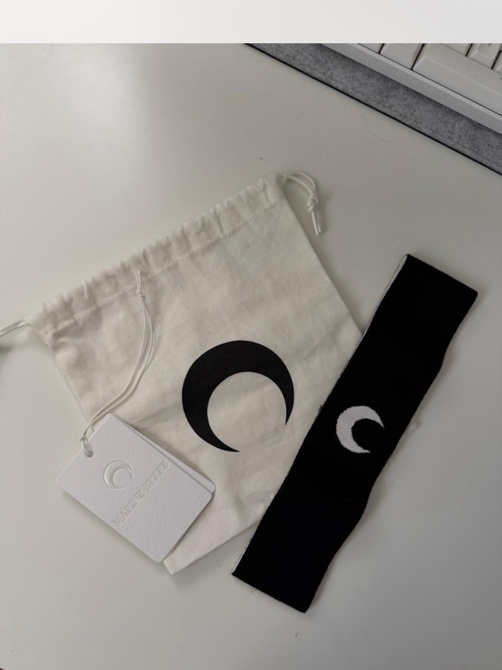 Marine Serre black Crescent Moon Headband